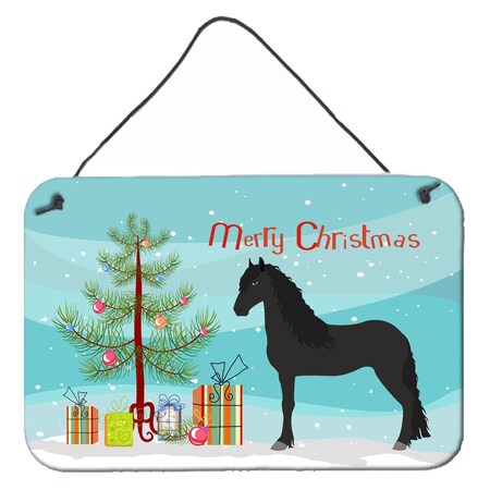 Carolines Treasures Friesian Horse Christmas Wall or Door Hanging Prints BB9282DS812